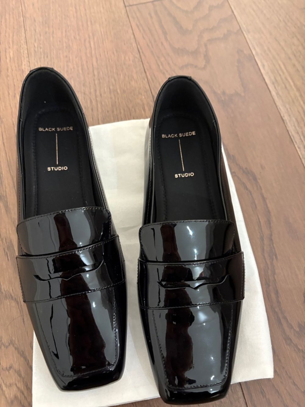 Black Patent Penny Loafers - Studio